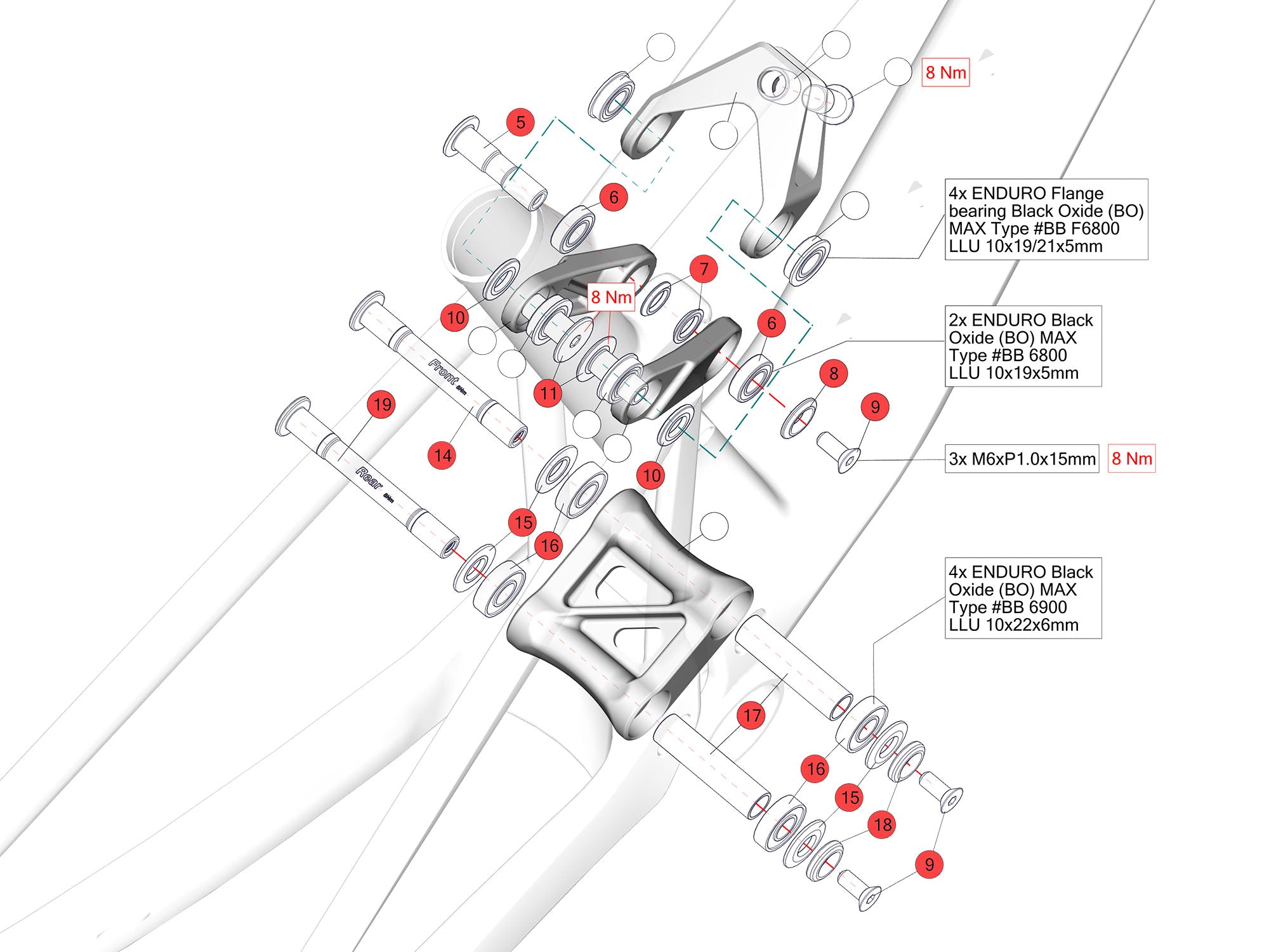 BMC Ersatzteile | Bolt Kit - No 29 BLACK